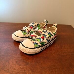 Converse Dinosaur Print Sneakers Boys Size 8